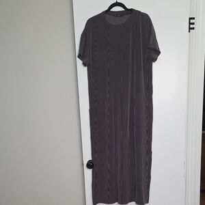 Zaful Black and White Striped Midi Dress